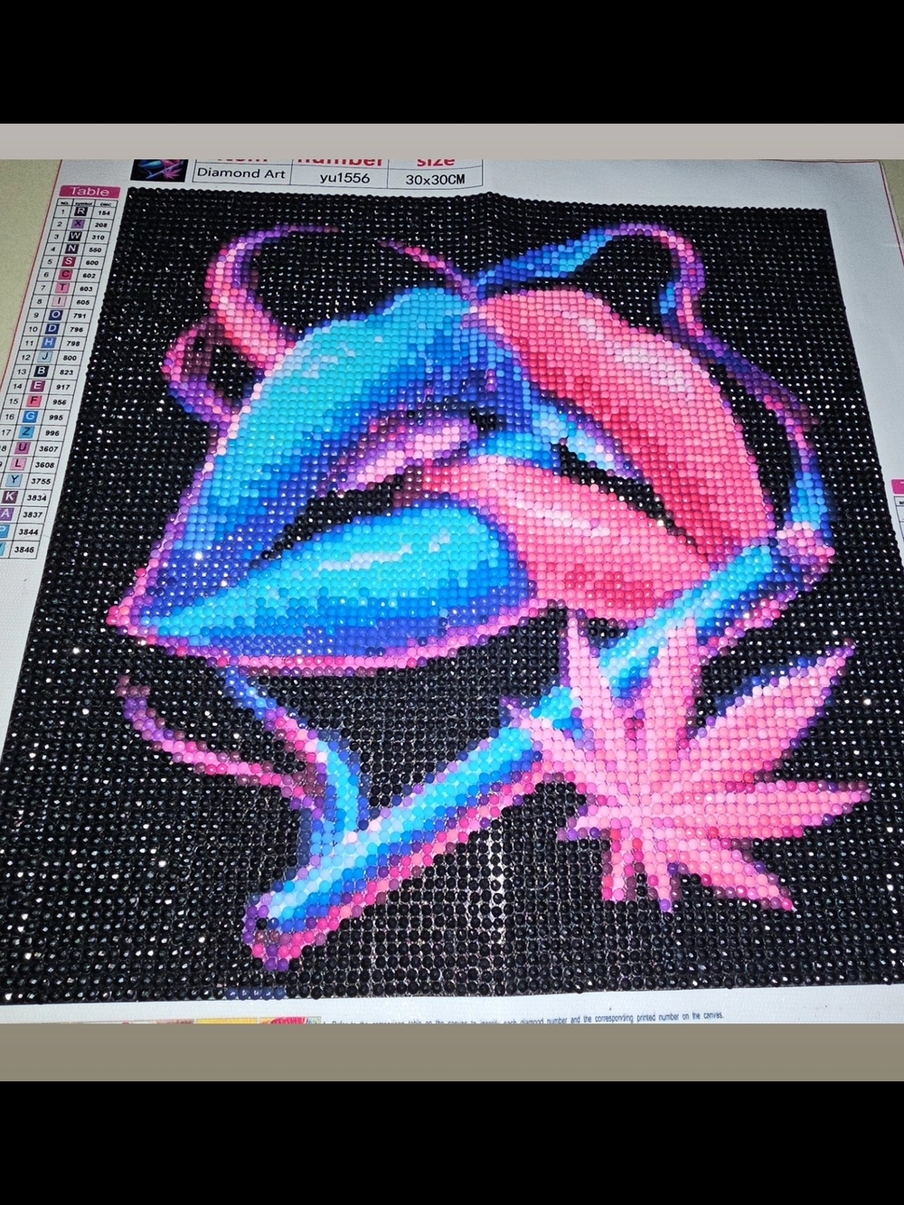 Blue & Pink Lip Art Wall Decal - Modern Pop Accent